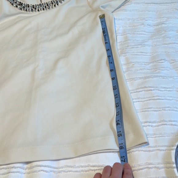 NWOT Ann Taylor Jeweled Neck Top - size small - Picture 5 of 6